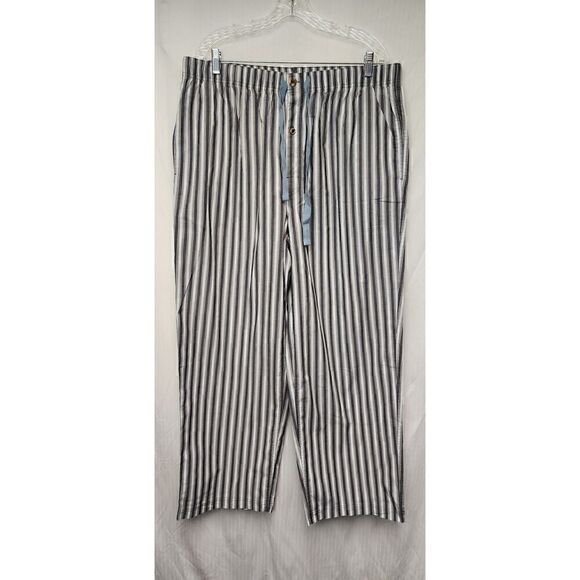 CREMIEUX LOUNGWEAR PLAID GRAY/BLUE ELASTIC DRAWSTRING PAJAMA PANTS SIZE XL - Picture 2 of 6